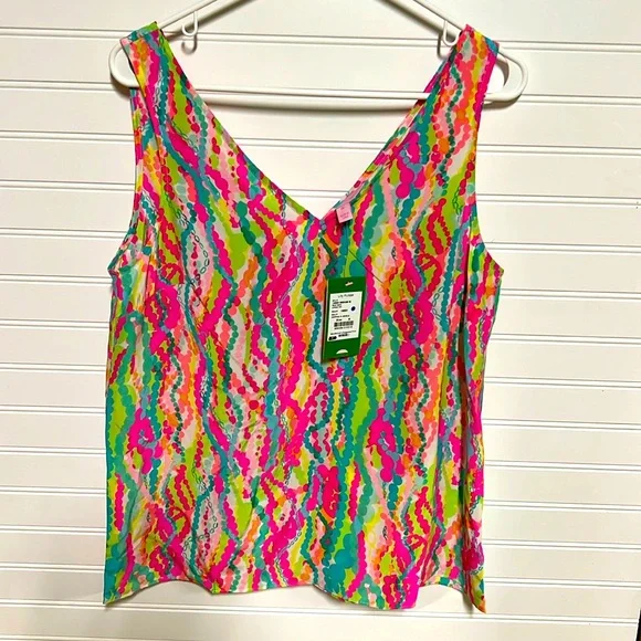 NWT Lilly Pulitzer Medium 100% Silk Cipriani Tank - Picture 1 of 3